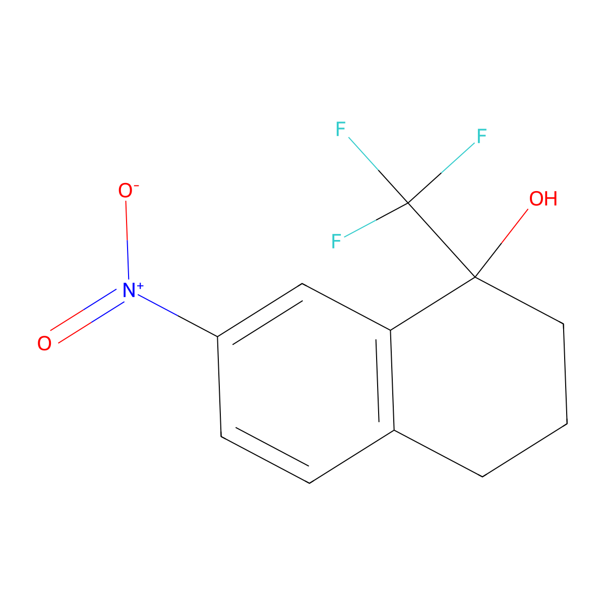 1-Hydroxy-7-nitro-1-(trifluoromethyl)-1,2,3,4-tetrahydronaphthalene molecular structure, CAS 2268818-18-2