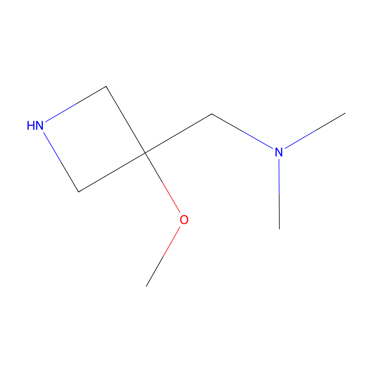 [(3-Methoxyazetidin-3-yl)methyl]dimethylamine molecular structure, CAS 2268861-05-6