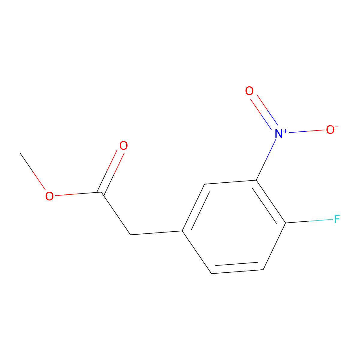 Methyl 2-(4-fluoro-3-nitrophenyl)acetate molecular structure, CAS 226888-37-5