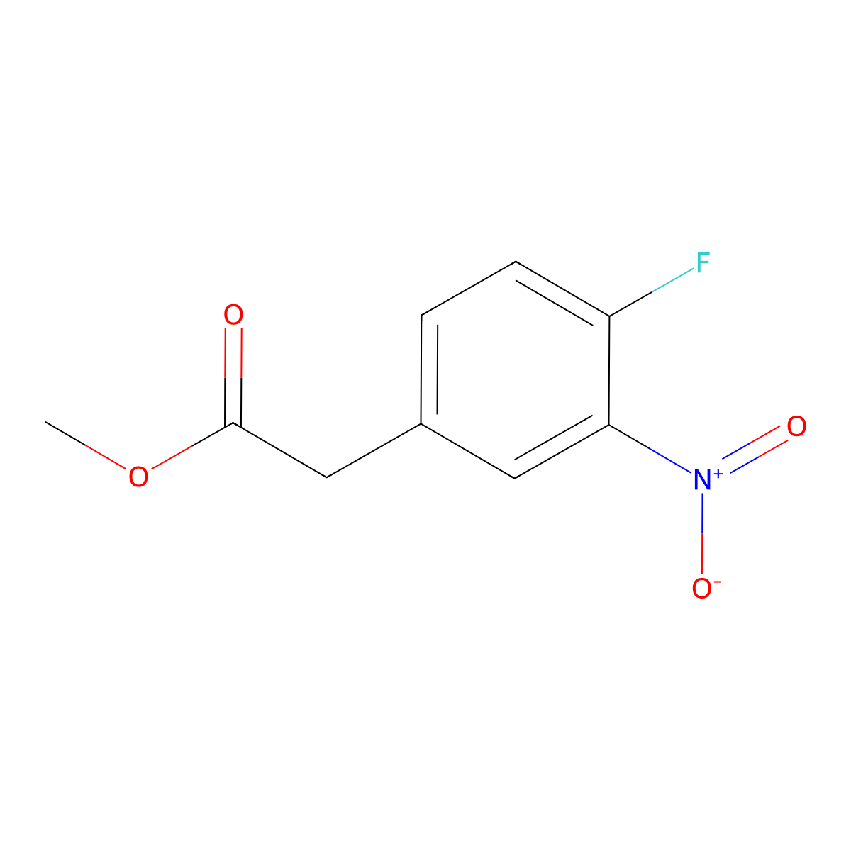 Methyl 2-(4-fluoro-3-nitrophenyl)acetate molecular structure, CAS 226888-37-5