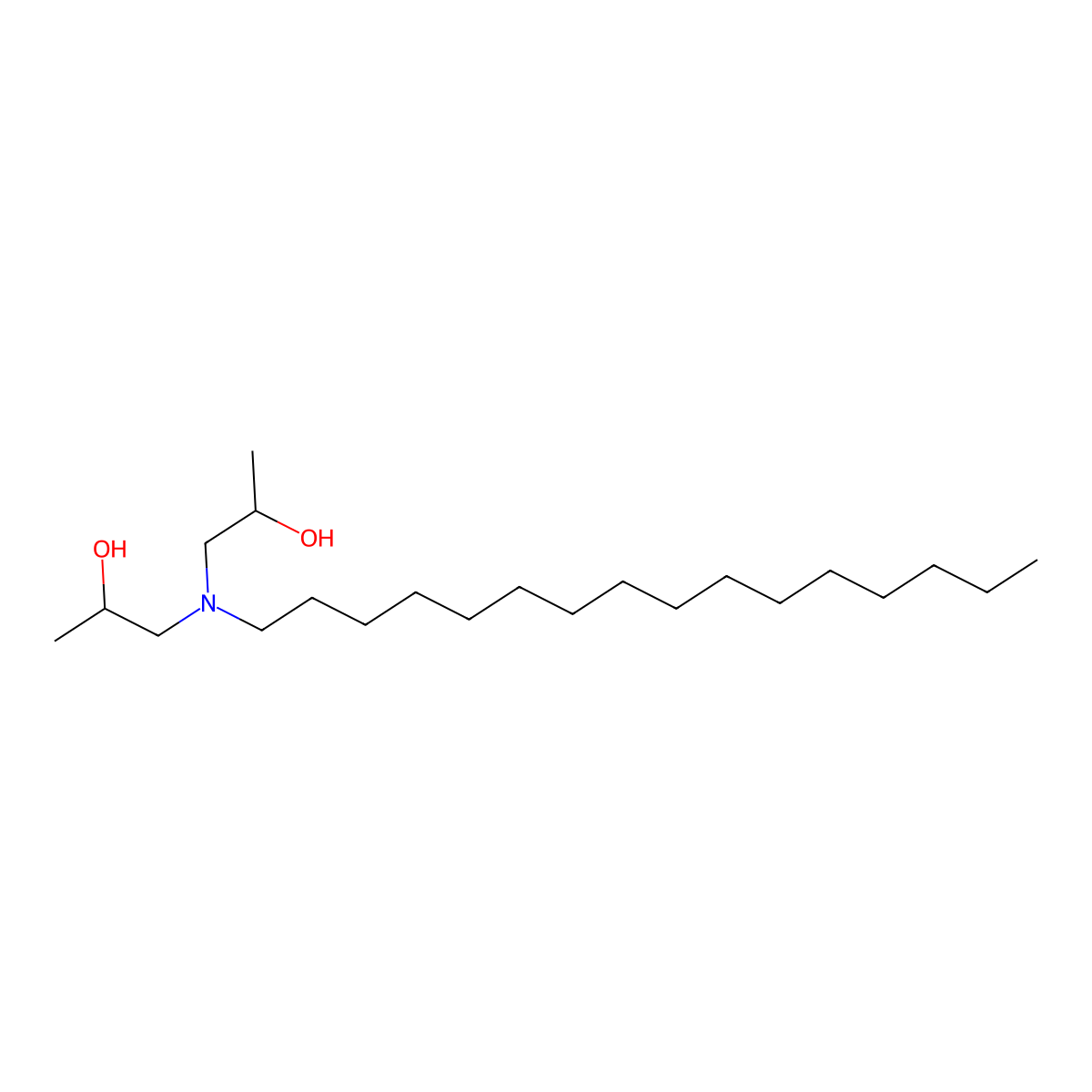 2-Propanol, 1,1'-(hexadecylimino)bis- molecular structure, CAS 2269-21-8