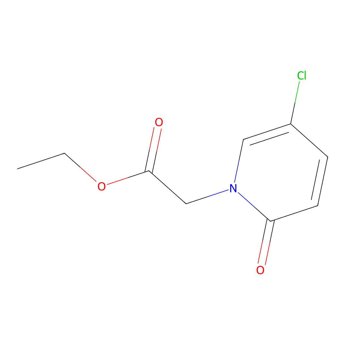 ethyl 2-(5-chloro-2-oxopyridin-1(2H)-yl)acetate molecular structure, CAS 226920-32-7