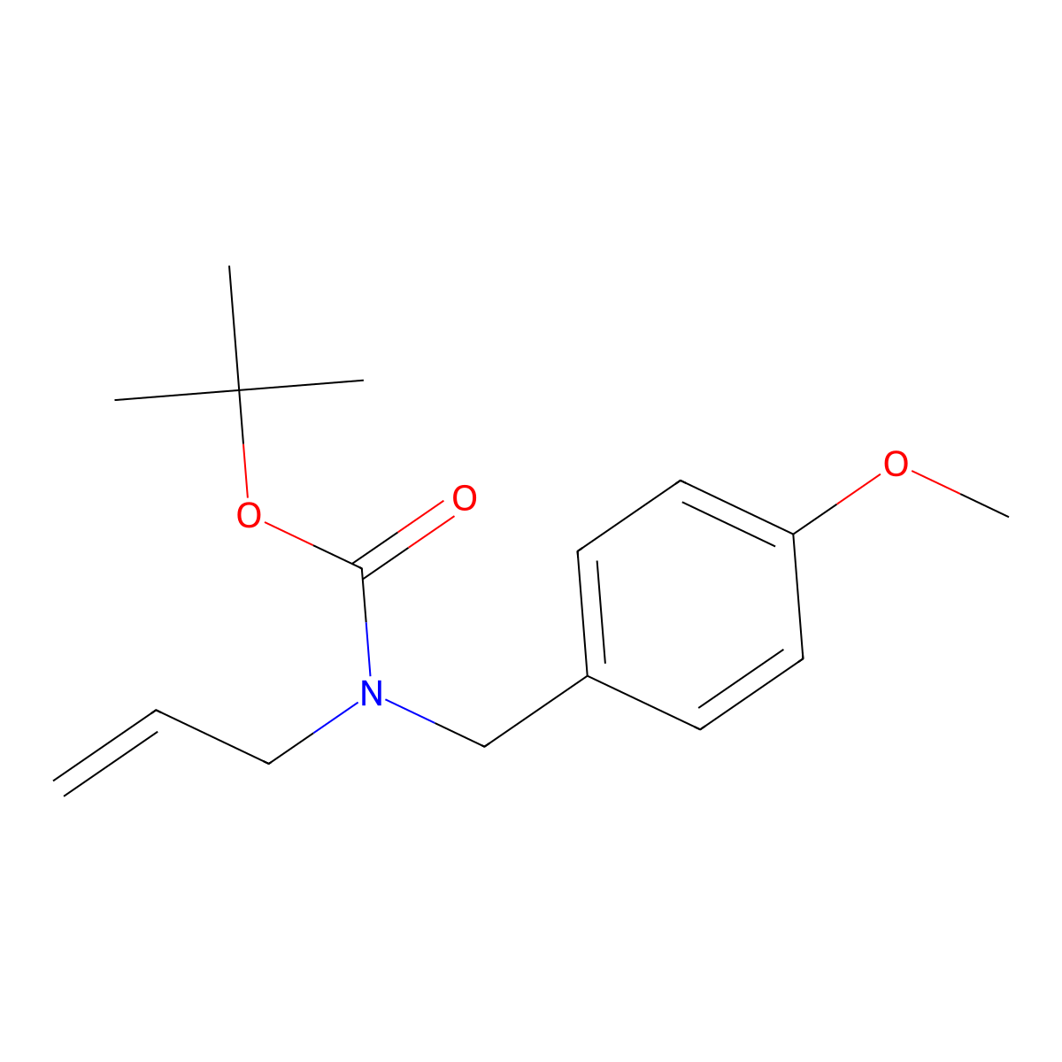 tert-butyl N-[(4-methoxyphenyl)methyl]-N-(prop-2-en-1-yl)carbamate molecular structure, CAS 226920-72-5