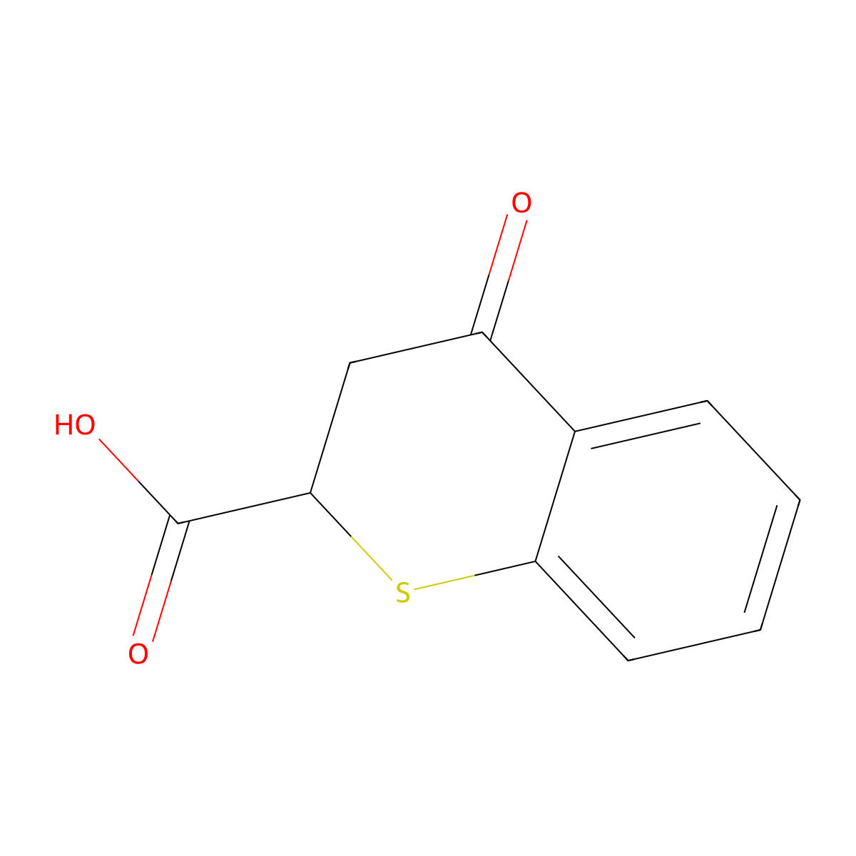 4-Oxothiochromane-2-carboxylic acid molecular structure, CAS 226924-15-8