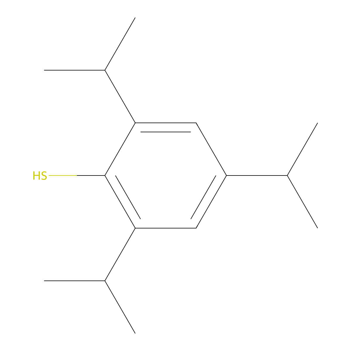 2,4,6-Triisopropylbenzenethiol molecular structure, CAS 22693-41-0