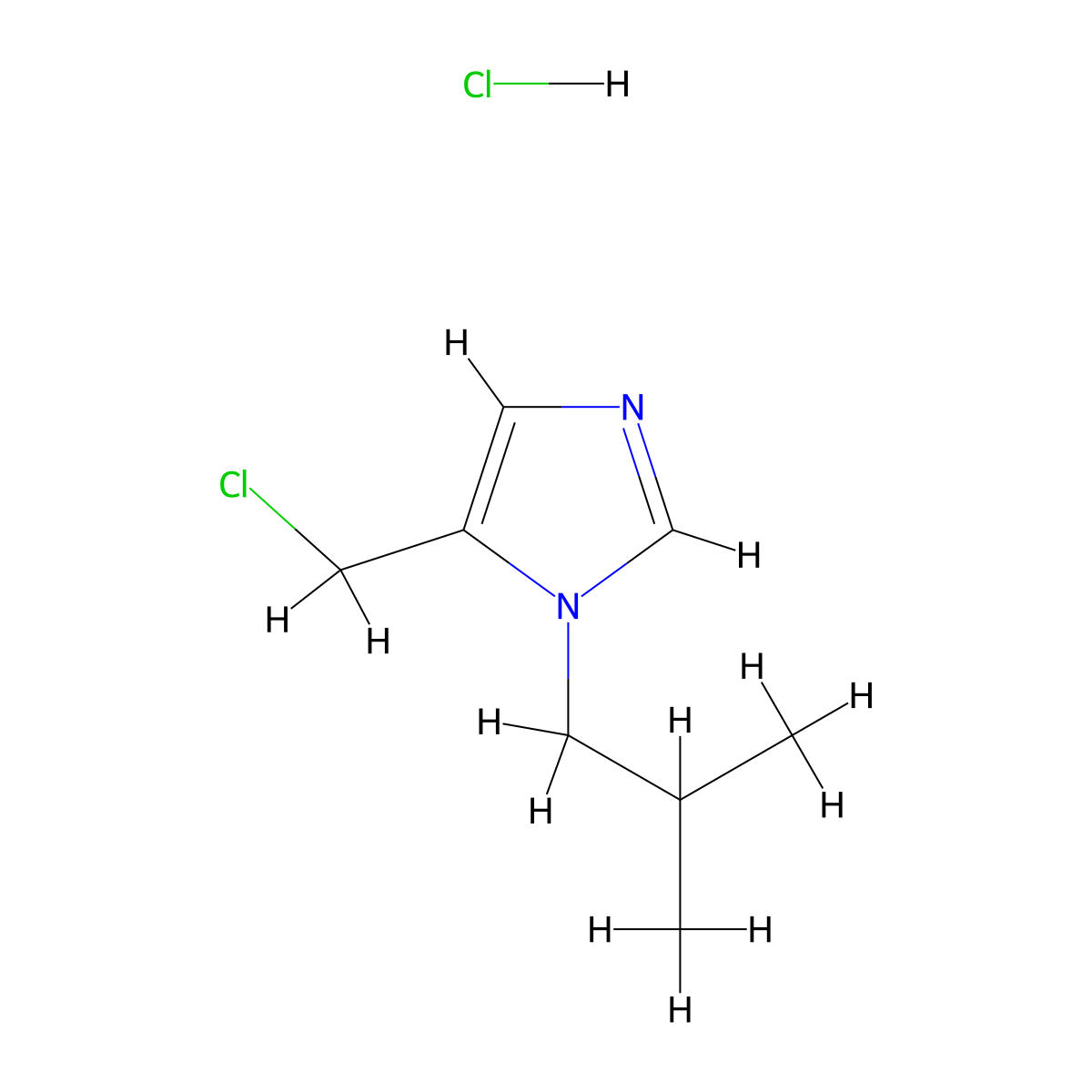 5-(Chloromethyl)-1-isobutyl-1H-imidazole hydrochloride molecular structure, CAS 226930-89-8
