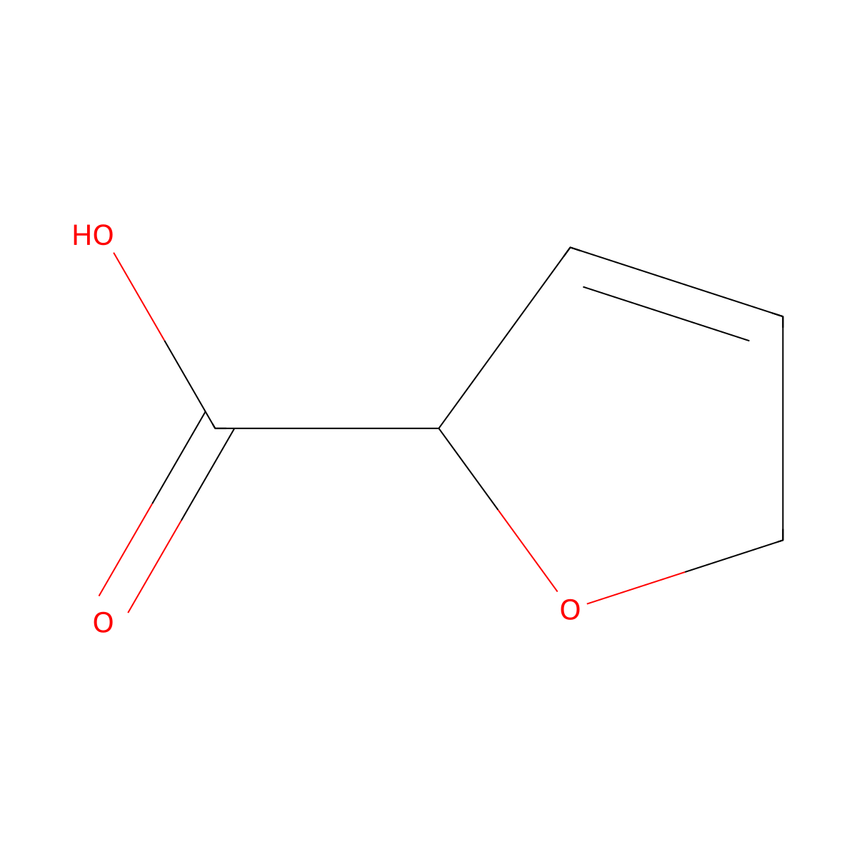 2,5-Dihydro-2-furancarboxylic acid molecular structure, CAS 22694-55-9