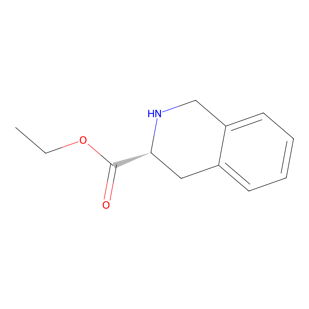 ethyl (3R)-1,2,3,4-tetrahydroisoquinoline-3-carboxylate molecular structure, CAS 226941-81-7