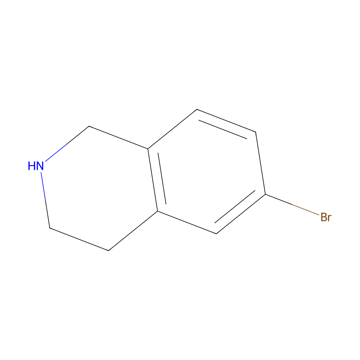 6-Bromo-1,2,3,4-tetrahydroisoquinoline molecular structure, CAS 226942-29-6
