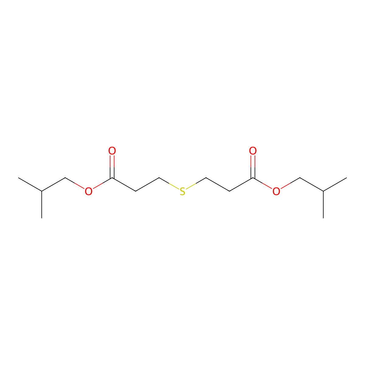 Propanoic acid, 3,3'-thiobis-, 1,1'-bis(2-methylpropyl) ester molecular structure, CAS 22695-02-9