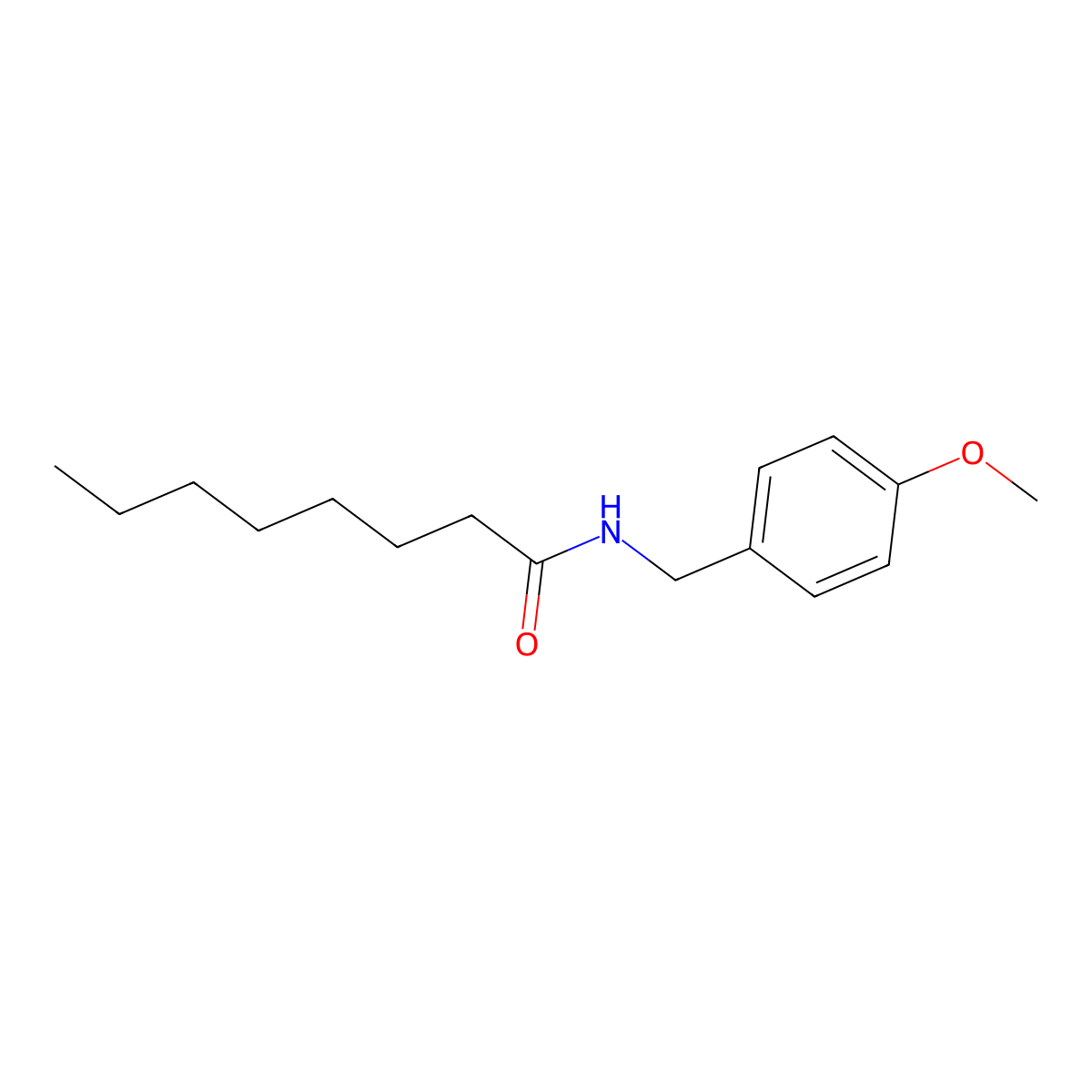 N-(4-methoxybenzyl)octanamide molecular structure, CAS 226950-63-6
