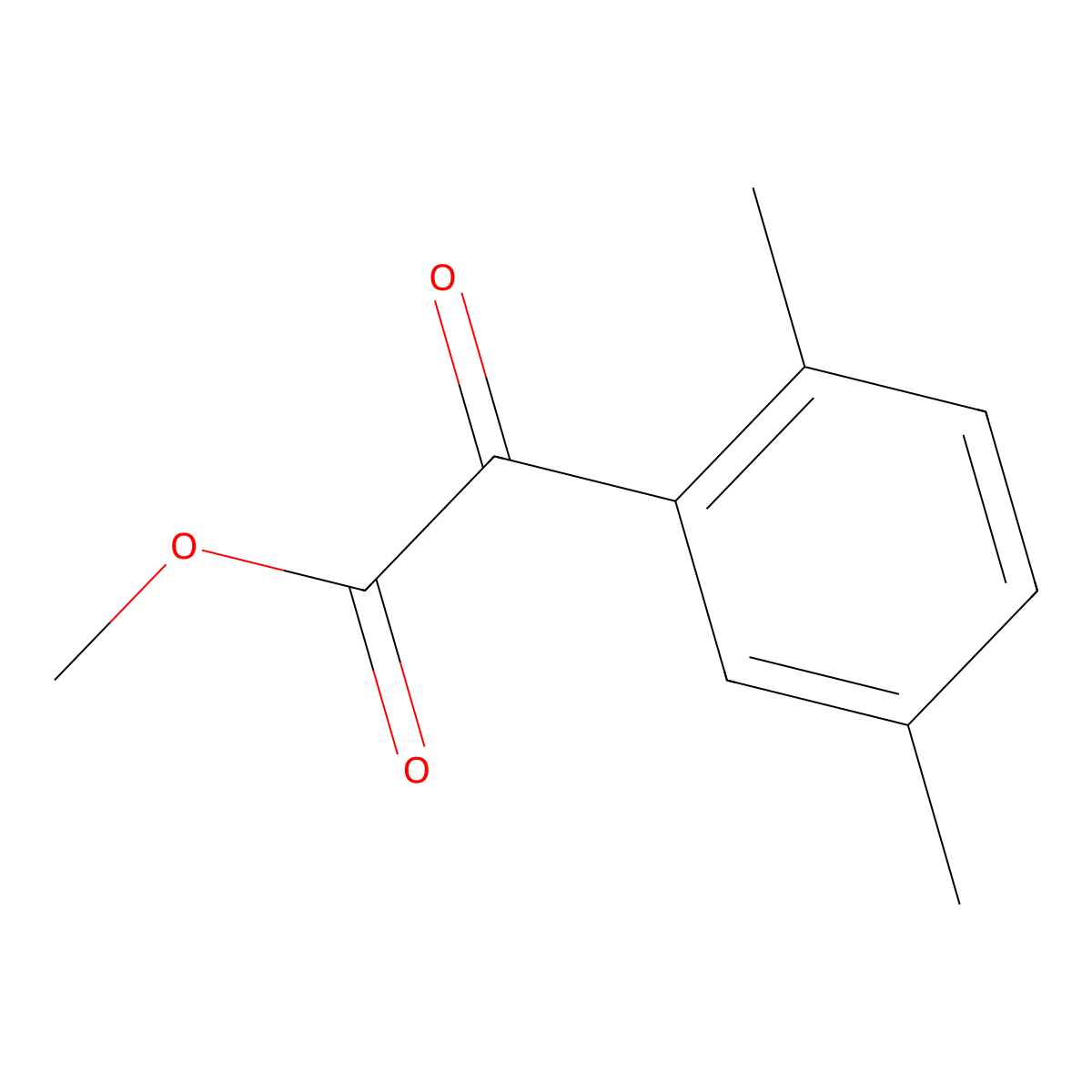 Methyl 2,5-dimethylbenzoylformate molecular structure, CAS 226951-23-1
