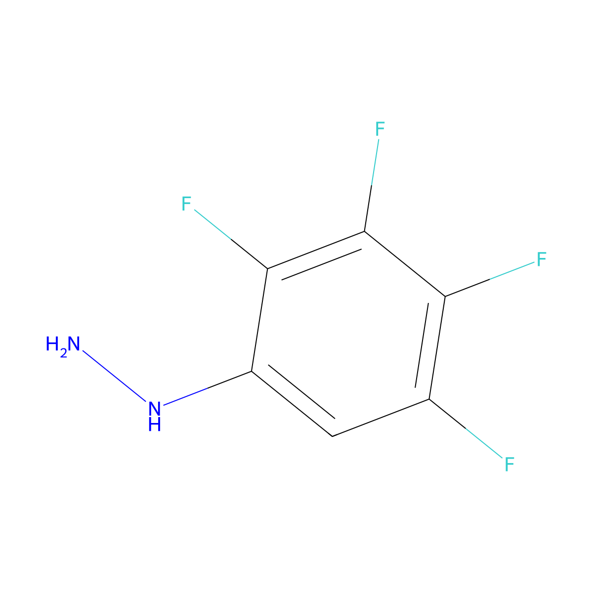 2,3,4,5-Tetrafluorophenylhydrazine molecular structure, CAS 22697-22-9
