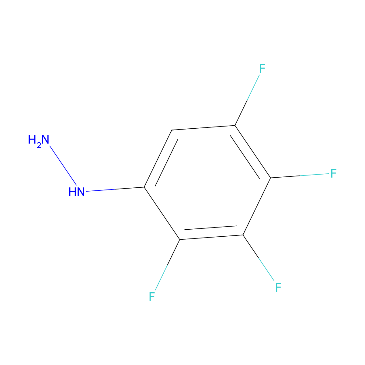 2,3,4,5-Tetrafluorophenylhydrazine molecular structure, CAS 22697-22-9