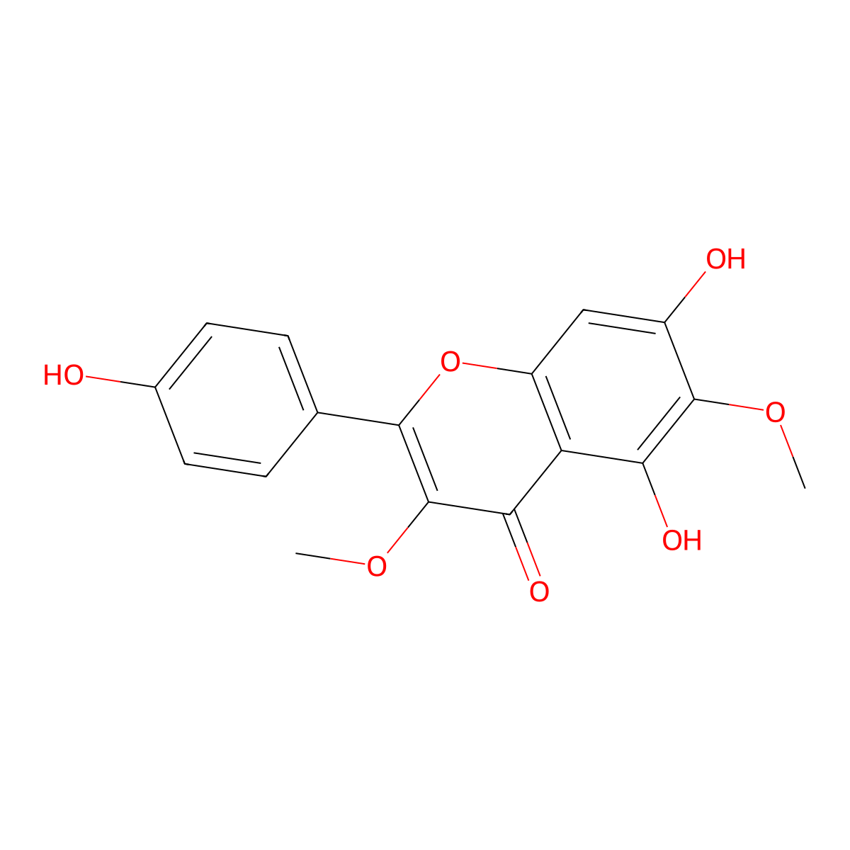 6-Hydroxykaempferol 3,6-dimethyl ether molecular structure, CAS 22697-65-0