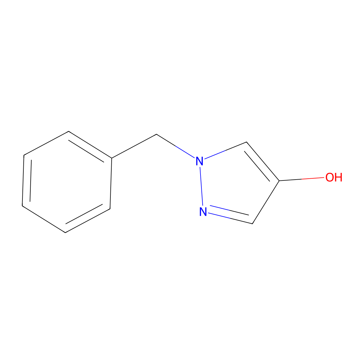 1-benzyl-1H-pyrazol-4-ol molecular structure, CAS 226989-35-1