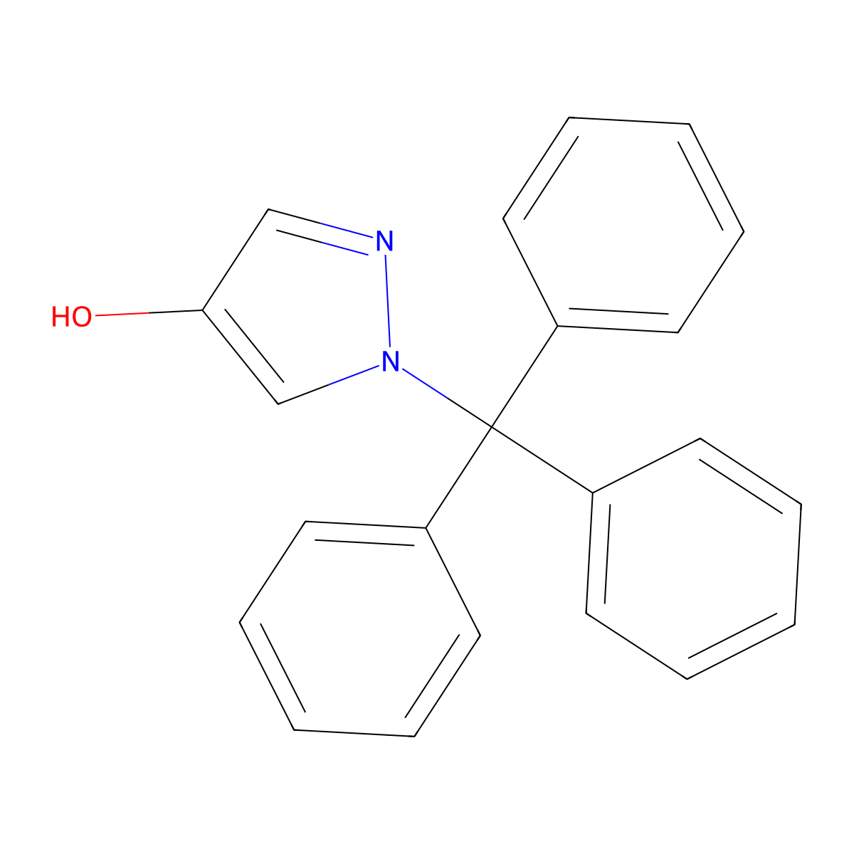 1-Trityl-1H-pyrazol-4-ol molecular structure, CAS 226989-36-2