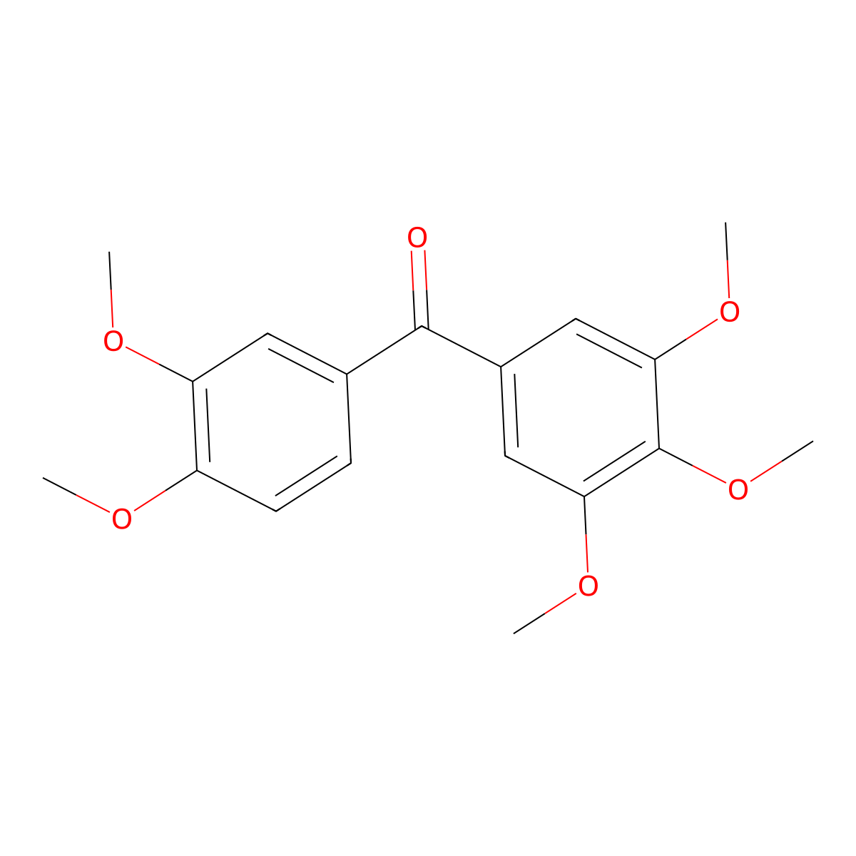 3,3',4,4',5-Pentamethoxybenzophenone molecular structure, CAS 22699-97-4