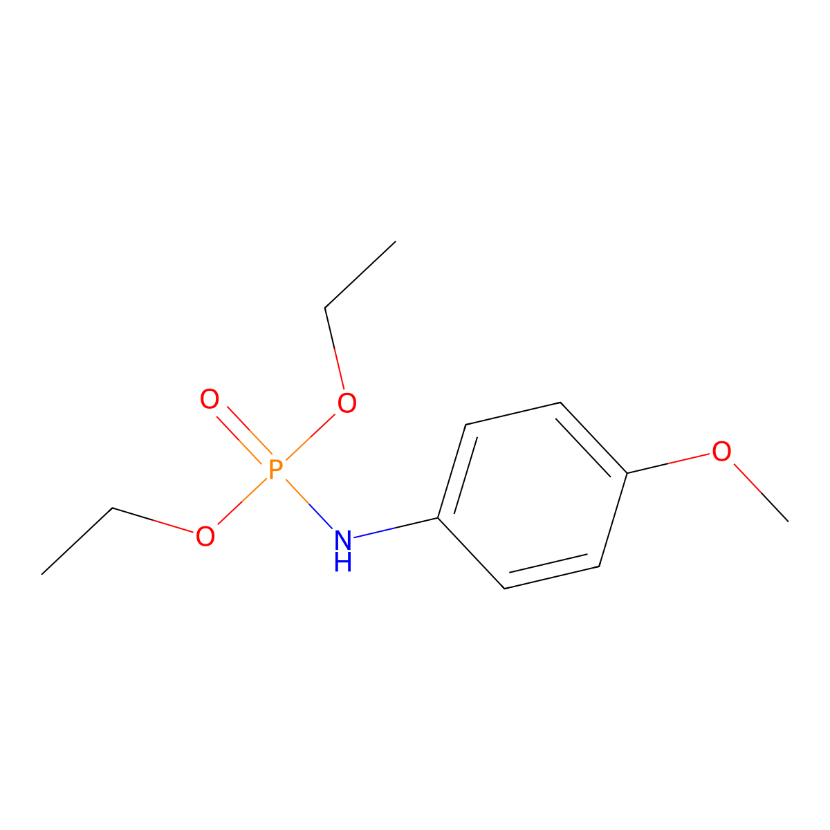 N-diethoxyphosphoryl-4-methoxyaniline molecular structure, CAS 22700-44-3