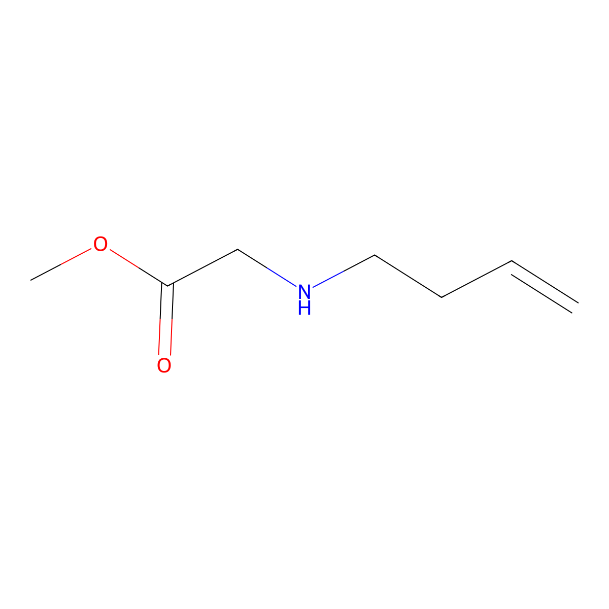 Methyl 2-[(but-3-en-1-yl)amino]acetate molecular structure, CAS 227006-54-4