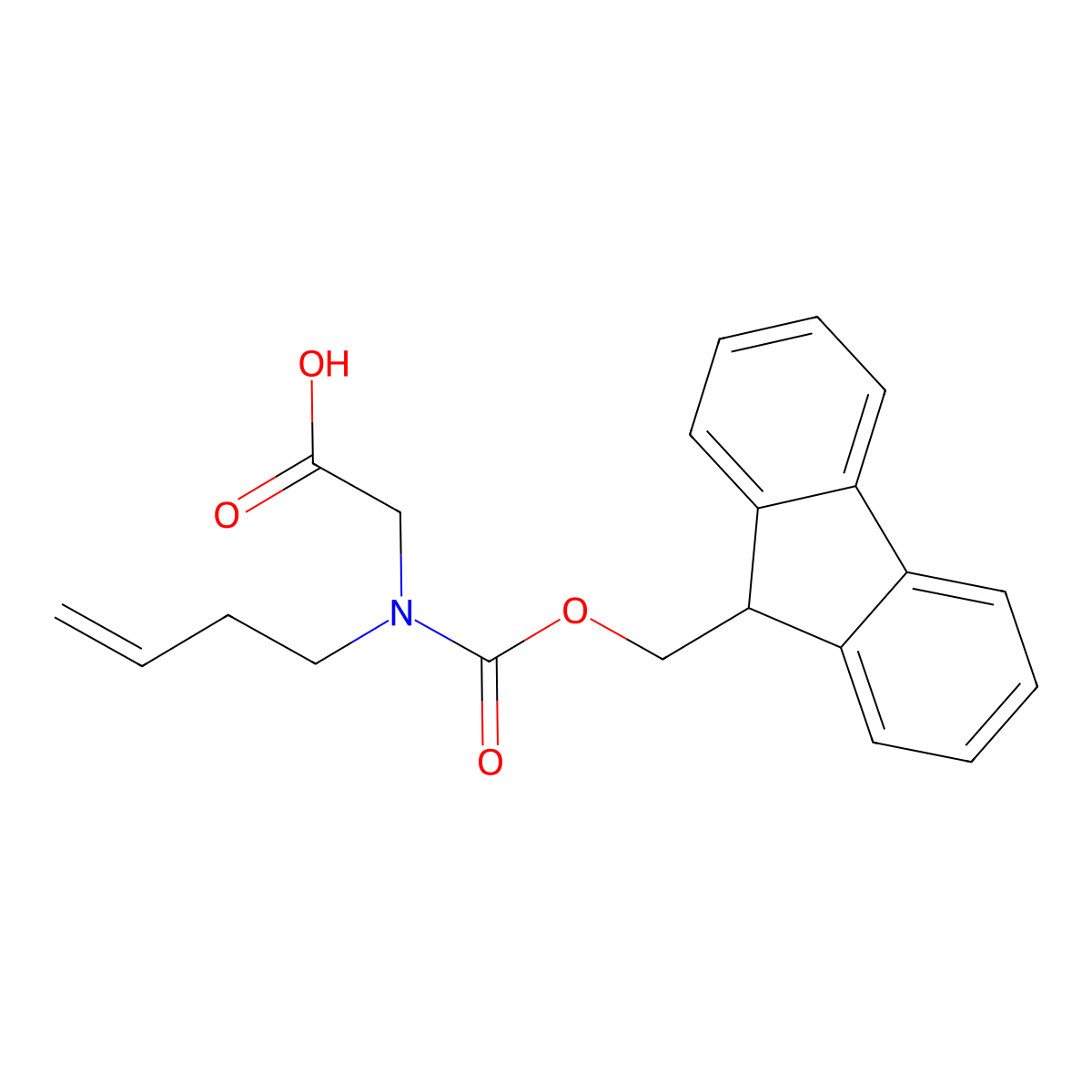 2-[(but-3-en-1-yl)({[(9H-fluoren-9-yl)methoxy]carbonyl})amino]acetic acid molecular structure, CAS 227006-55-5