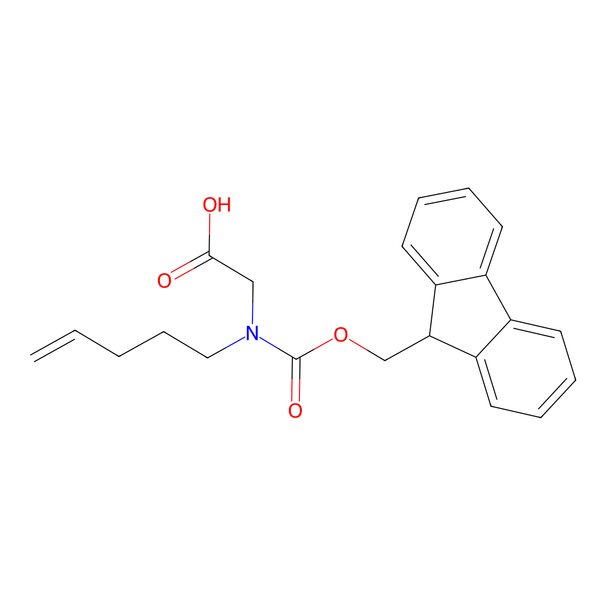 N-Fmoc-N-(4-penten-1-yl)-glycine molecular structure, CAS 227006-56-6