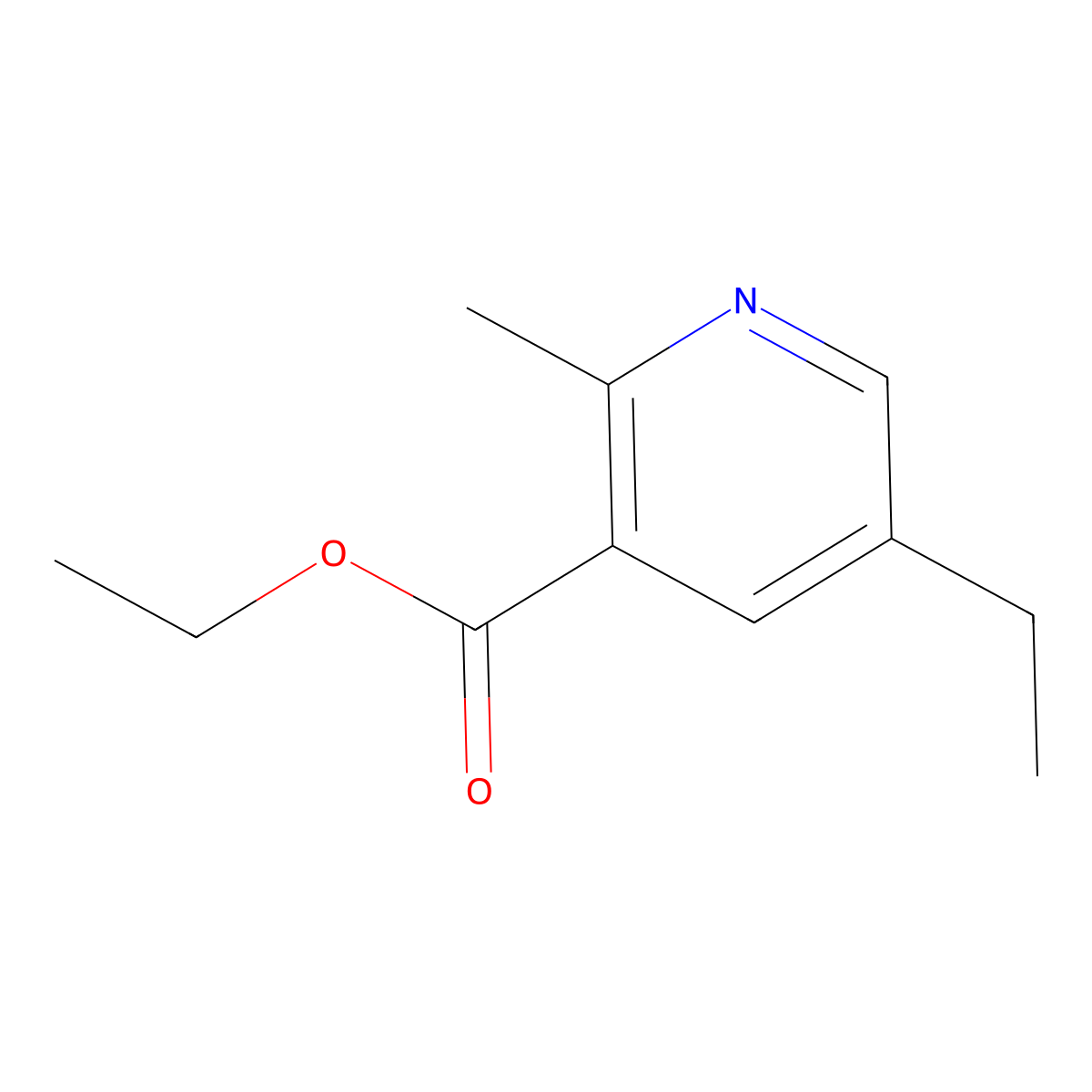 5-Ethyl-2-methyl-nicotinic acid ethyl ester molecular structure, CAS 22701-39-9
