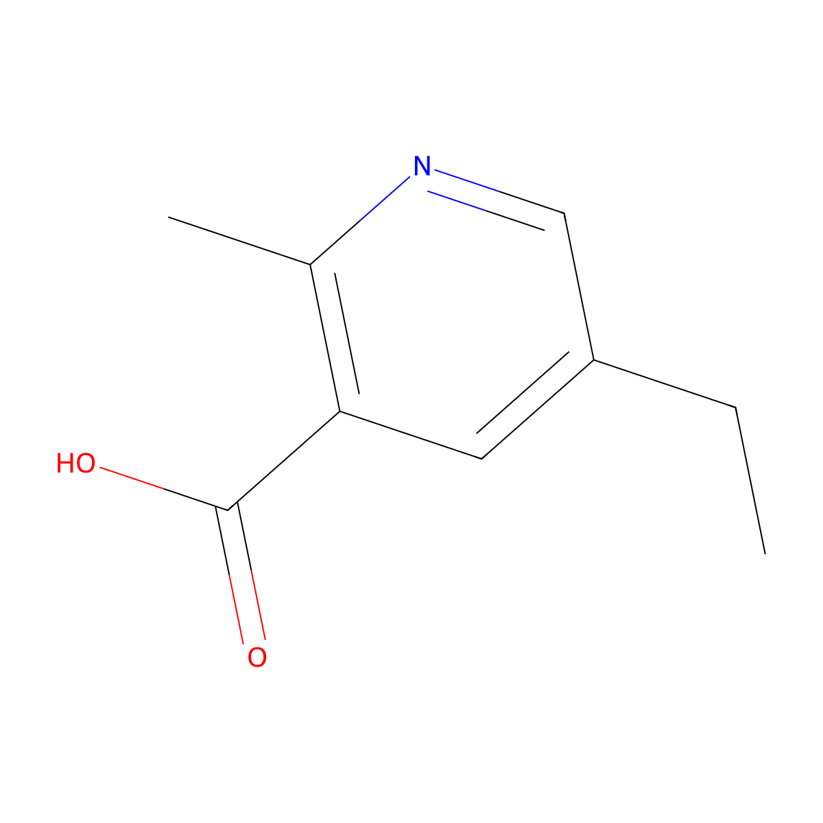 5-Ethyl-2-methyl-nicotinic acid molecular structure, CAS 22701-40-2