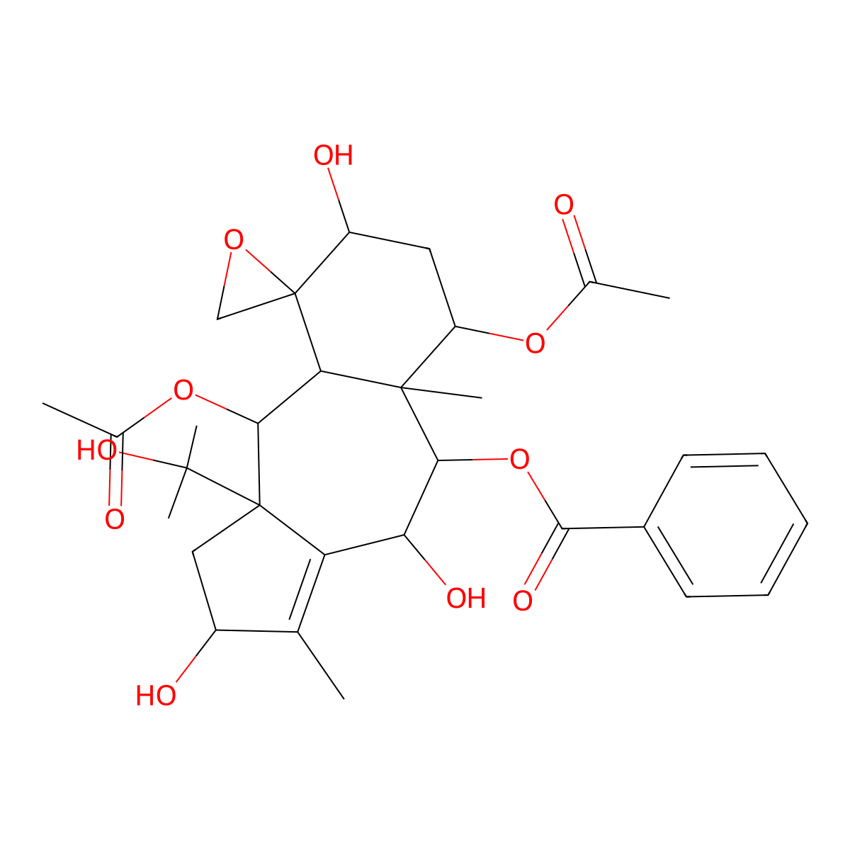 9-Deacetyl-9-benzoyl-10-debenzoyl-4beta,20-epoxytaxchinin A molecular structure, CAS 227011-48-5