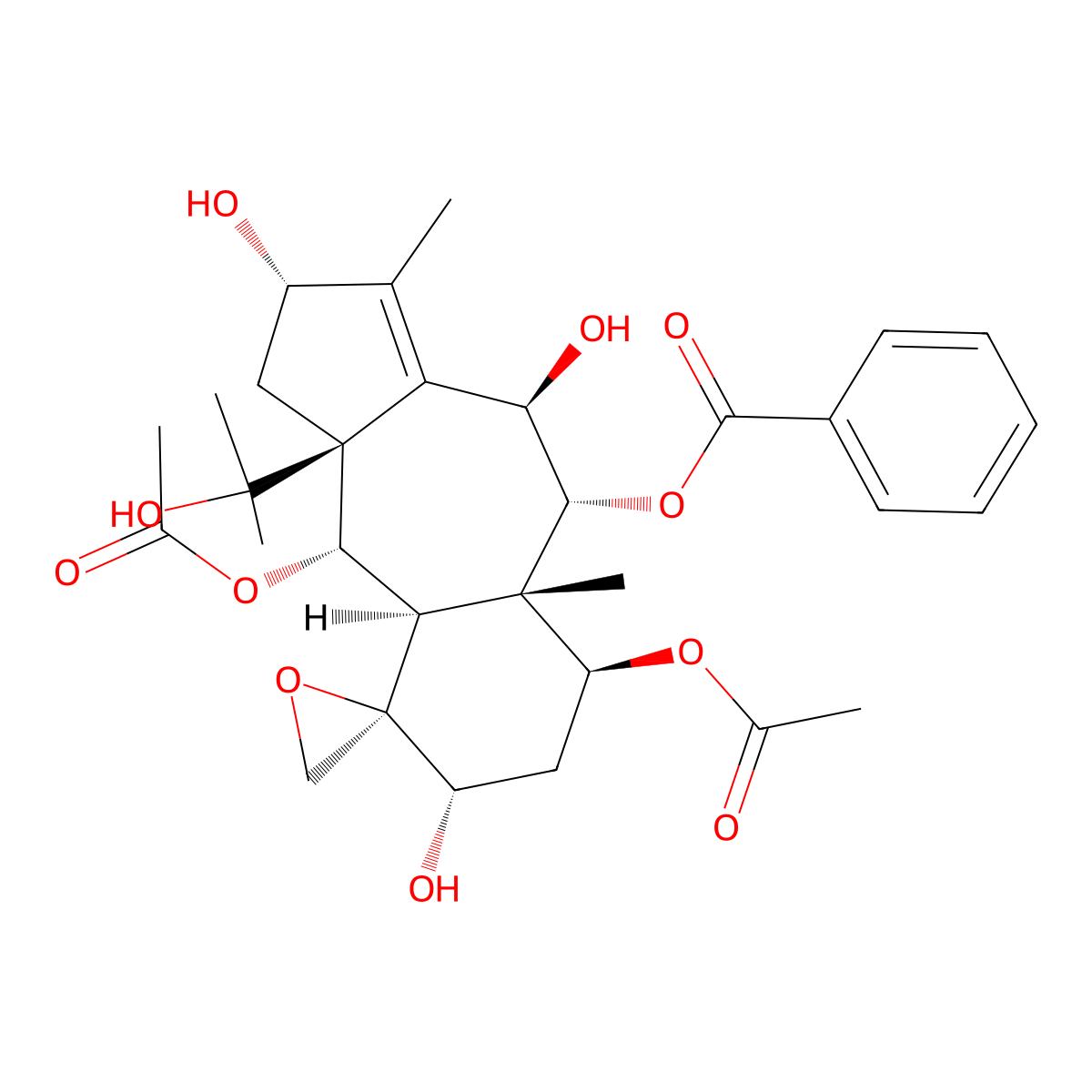 9-Deacetyl-9-benzoyl-10-debenzoyl-4beta,20-epoxytaxchinin A molecular structure, CAS 227011-48-5