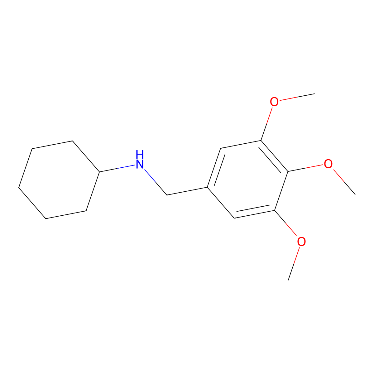N-(3,4,5-trimethoxybenzyl)cyclohexanamine molecular structure, CAS 227017-78-9