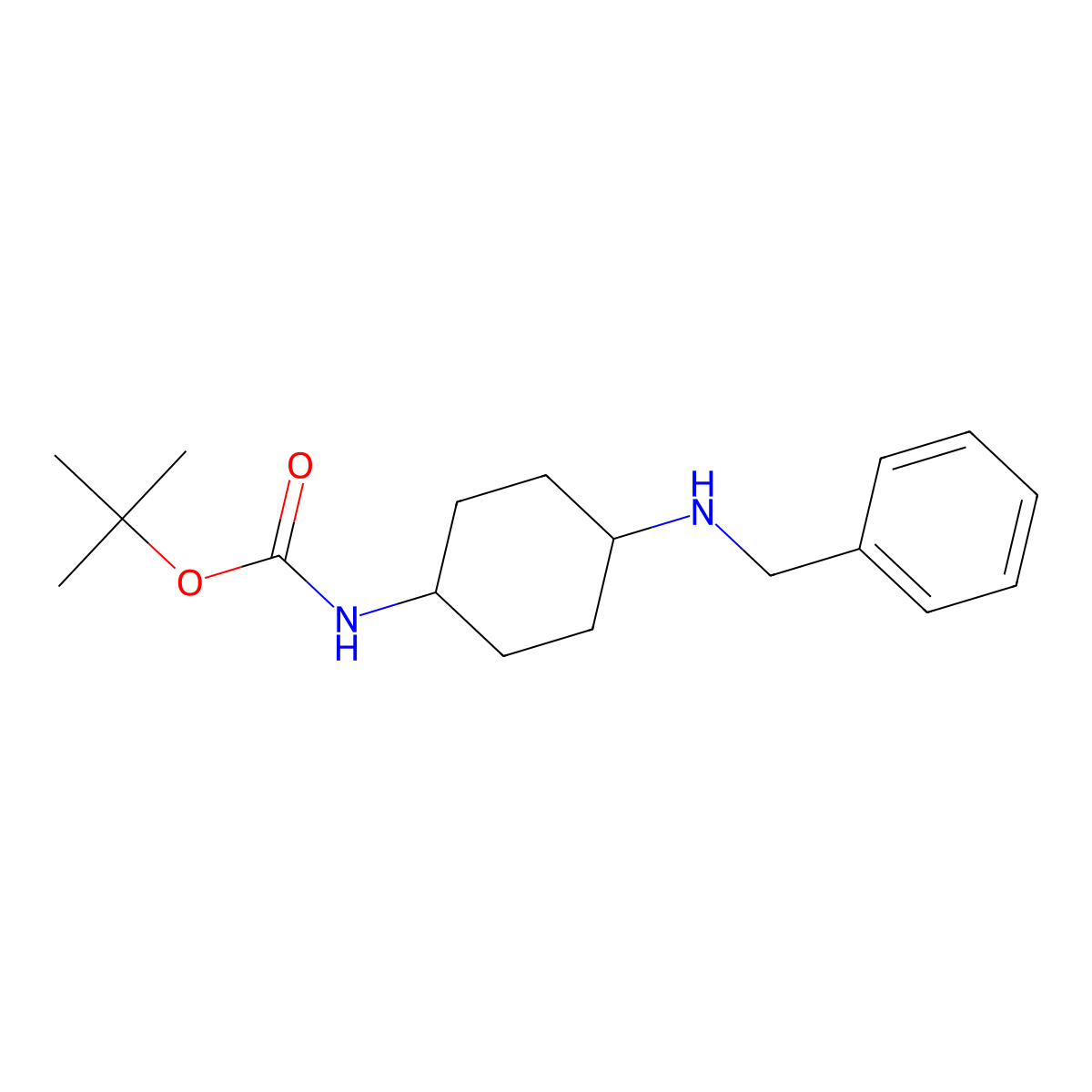 tert-Butyl (4-(benzylamino)cyclohexyl)carbamate molecular structure, CAS 227017-81-4