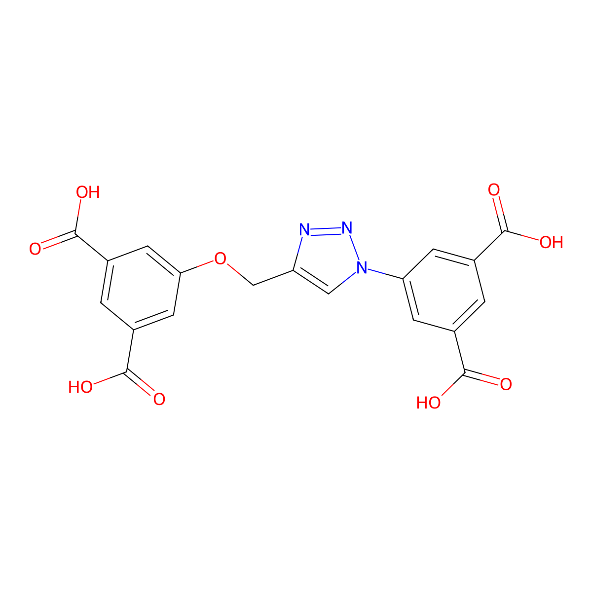 5-(4-((3,5-Dicarboxyphenoxy)methyl)-1H-1,2,3-triazol-1-yl)isophthalic acid molecular structure, CAS 2270171-49-6