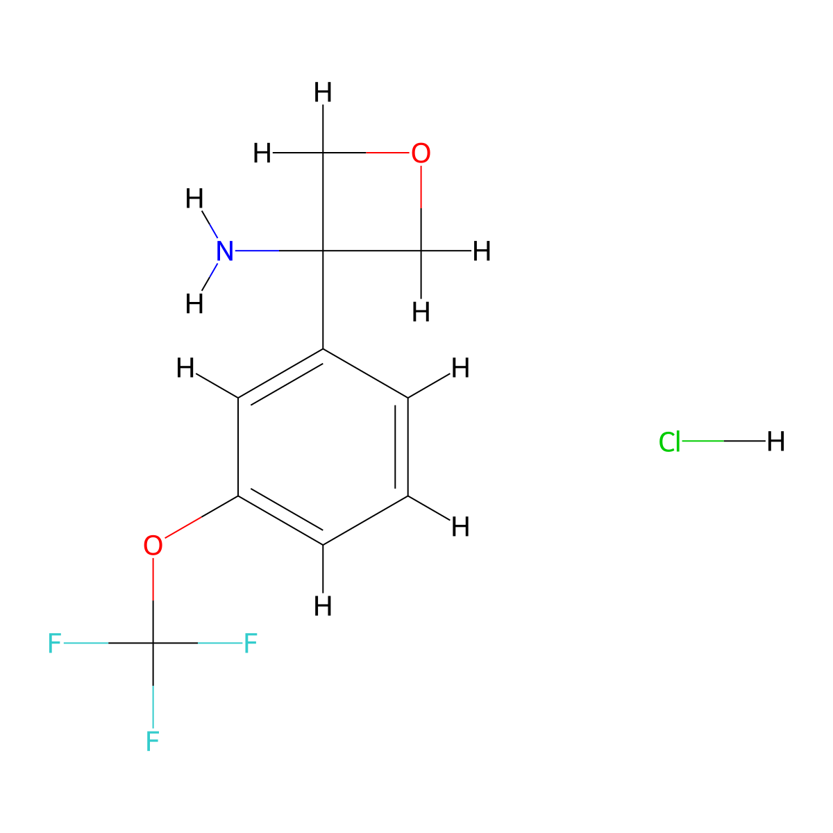 3-(3-(Trifluoromethoxy)phenyl)oxetan-3-amine hydrochloride molecular structure, CAS 2270172-11-5