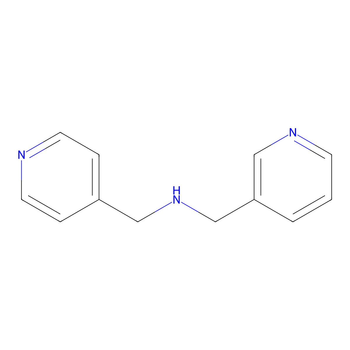N-(pyridin-3-ylmethyl)-N-(pyridin-4-ylmethyl)amine molecular structure, CAS 227018-13-5