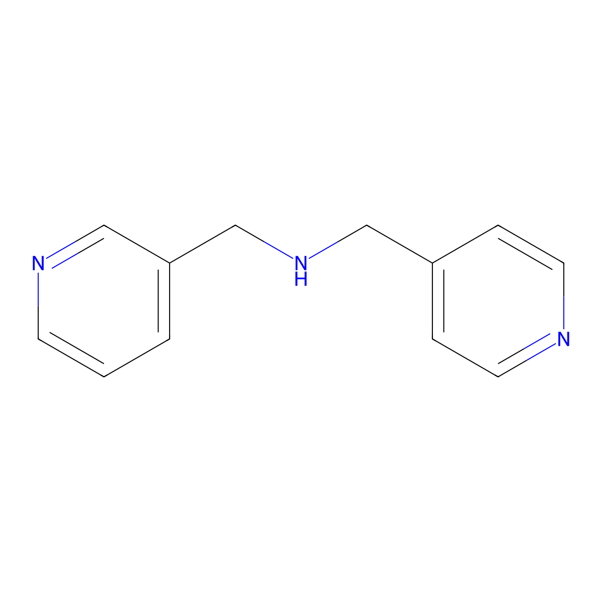 N-(pyridin-3-ylmethyl)-N-(pyridin-4-ylmethyl)amine molecular structure, CAS 227018-13-5