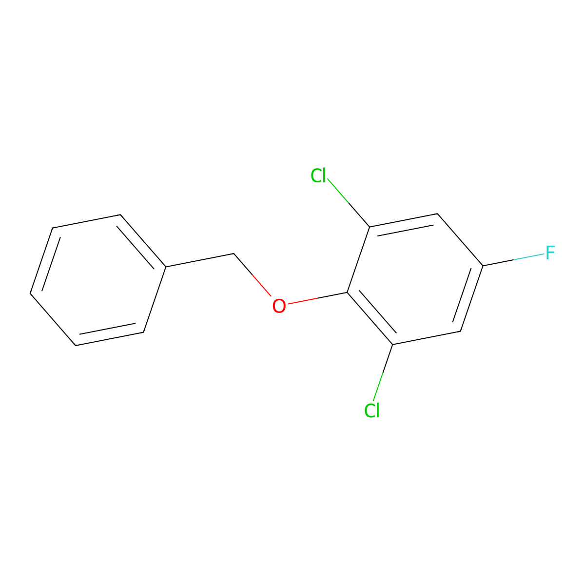 2-(Benzyloxy)-1,3-dichloro-5-fluorobenzene molecular structure, CAS 2270246-98-3