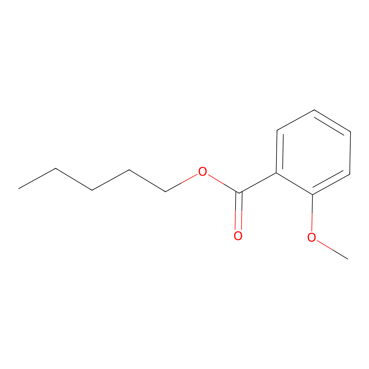 Benzoic acid, 2-methoxy-, pentyl ester molecular structure, CAS 22708-14-1