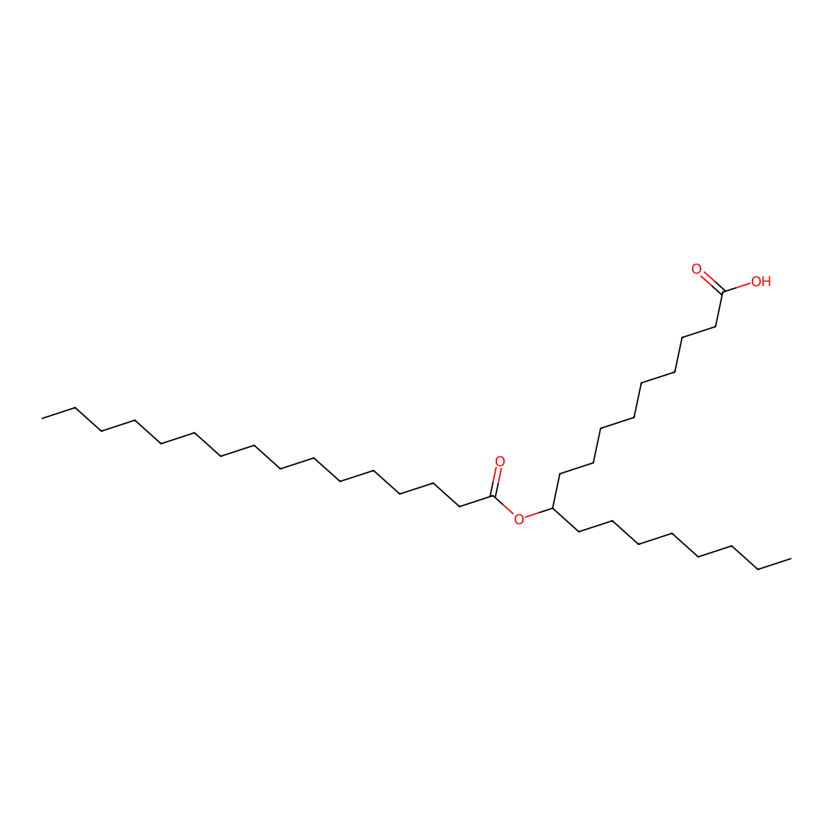 (S)-10-(palmitoyloxy)octadecanoicacid molecular structure, CAS 2270843-65-5