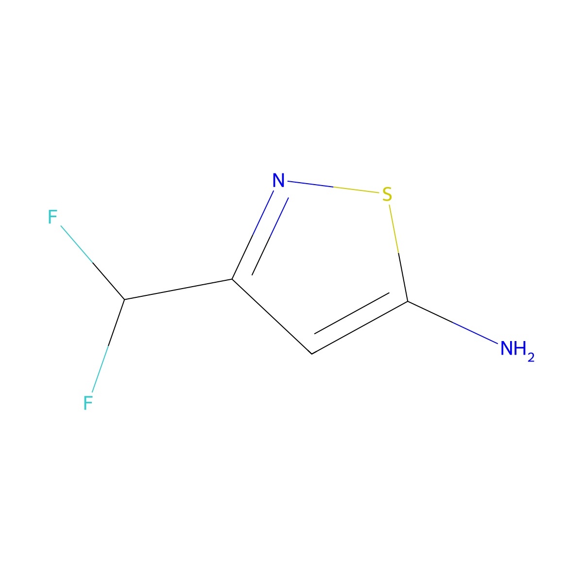 3-(Difluoromethyl)isothiazol-5-amine molecular structure, CAS 2270872-91-6