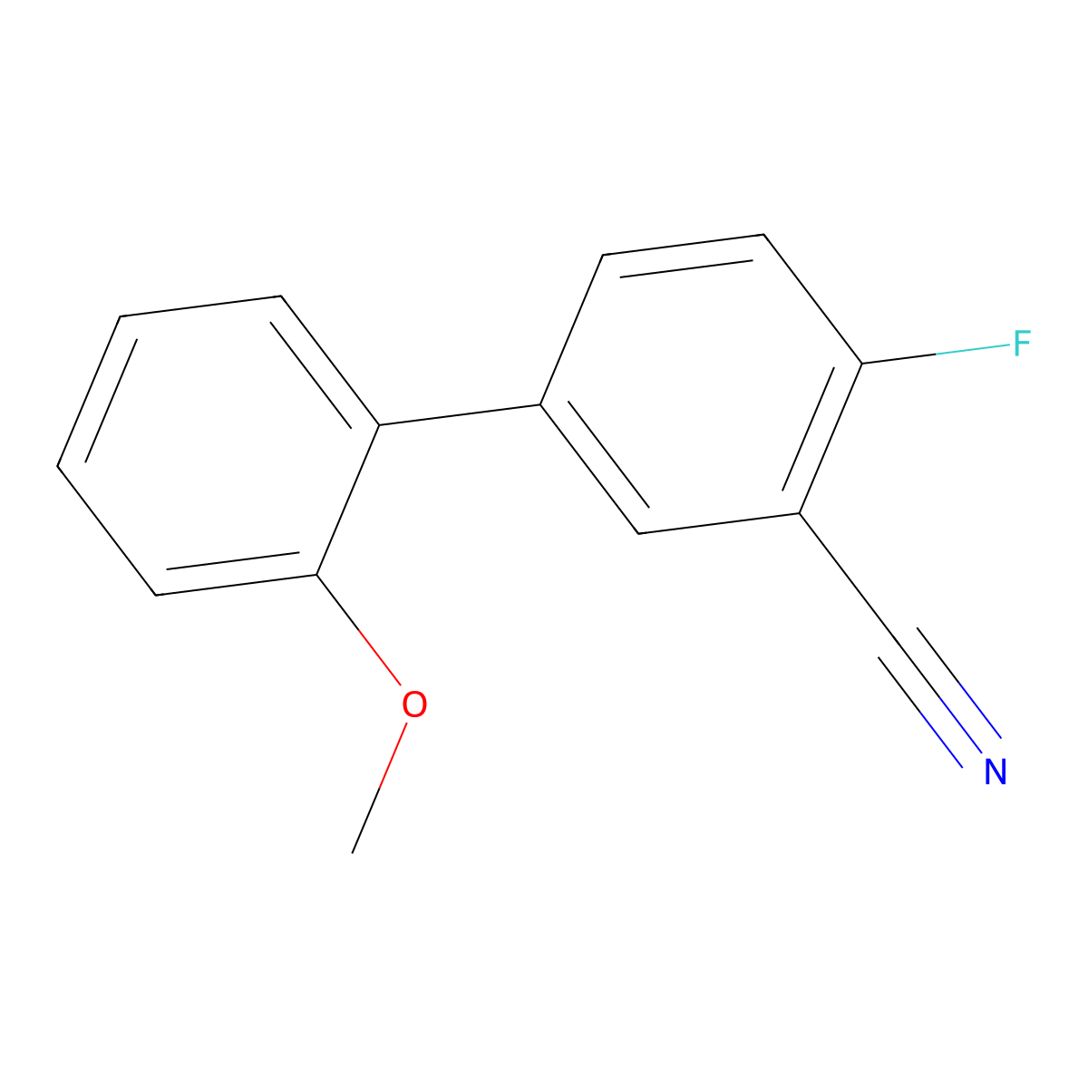 4-Fluoro-2'-methoxy-[1,1'-biphenyl]-3-carbonitrile molecular structure, CAS 2270873-02-2