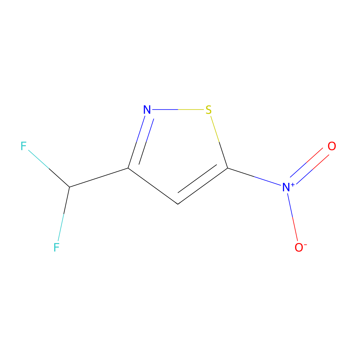 3-(Difluoromethyl)-5-nitroisothiazole molecular structure, CAS 2270876-63-4