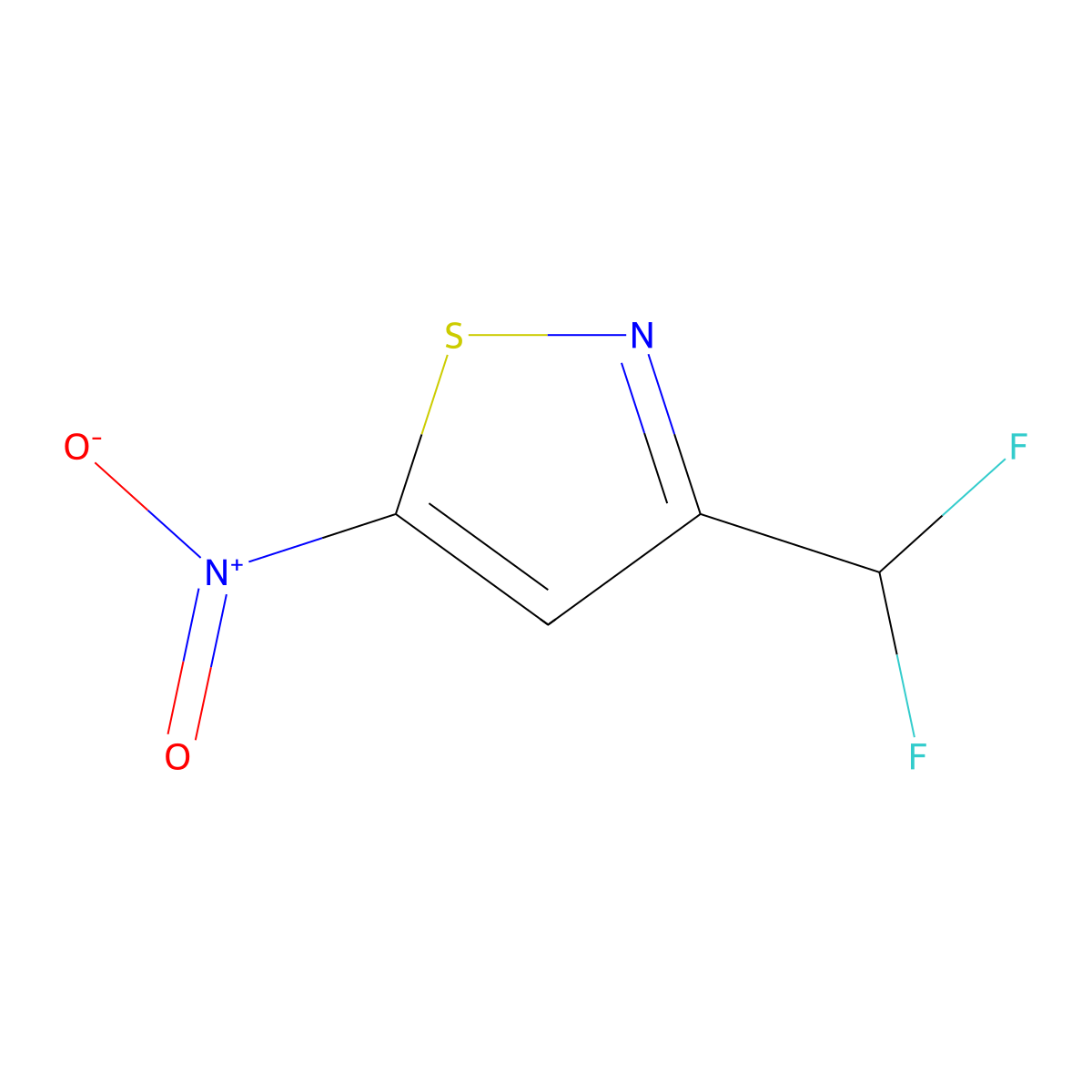 3-(Difluoromethyl)-5-nitroisothiazole molecular structure, CAS 2270876-63-4