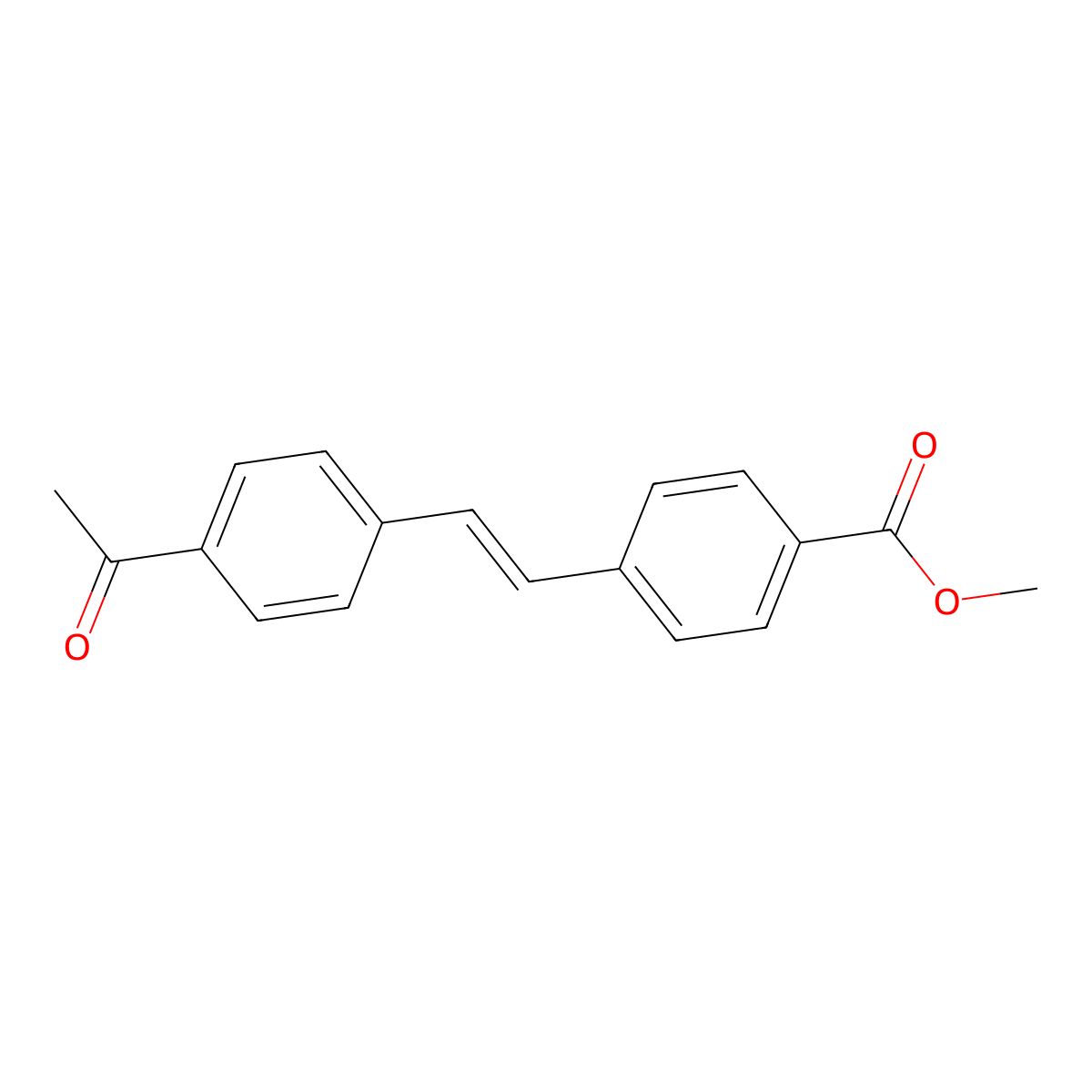 Methyl 4'-acetyl-4-stilbenecarboxylate molecular structure, CAS 2270891-38-6