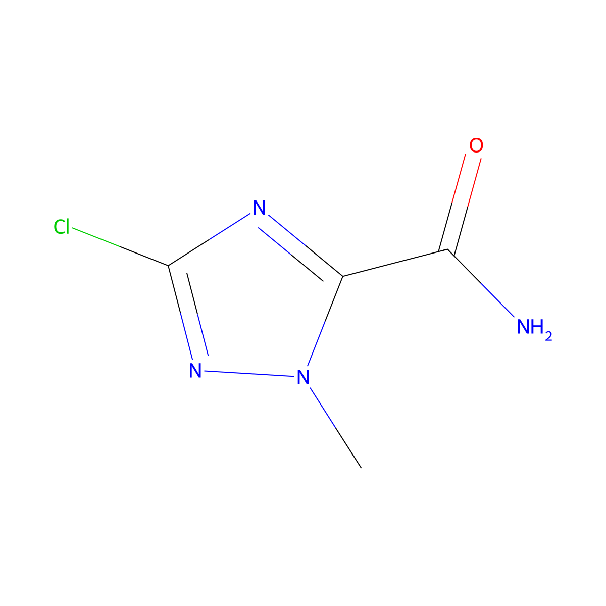 3-Chloro-1-methyl-1H-1,2,4-triazole-5-carboxamide molecular structure, CAS 2270905-23-0