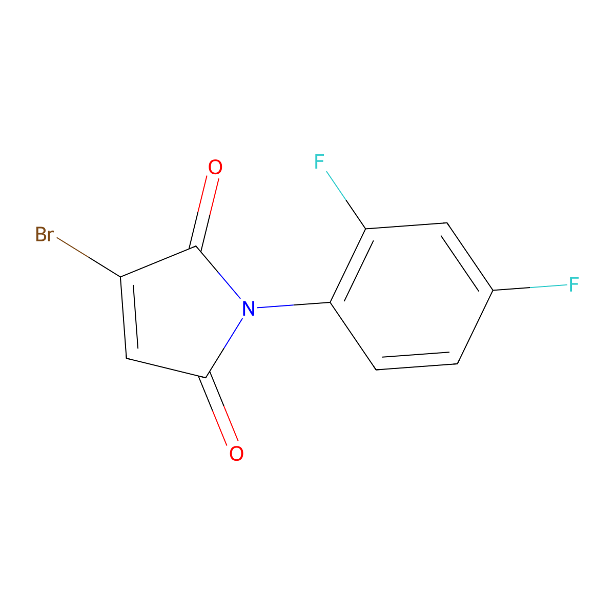3-Bromo-1-(2,4-difluorophenyl)-1H-pyrrole-2,5-dione molecular structure, CAS 2270905-26-3