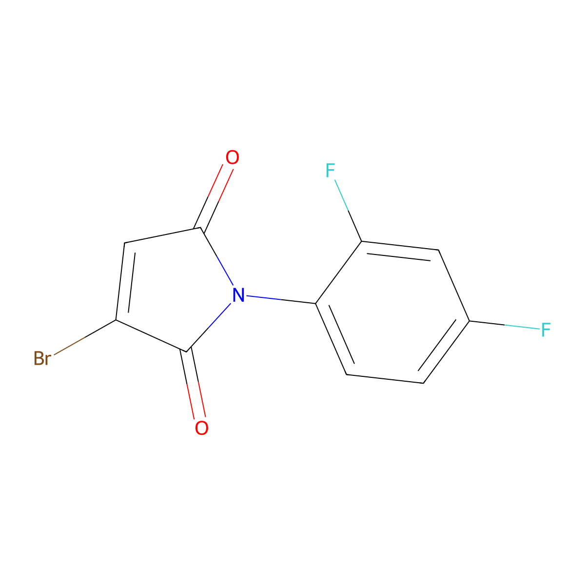 3-Bromo-1-(2,4-difluorophenyl)-1H-pyrrole-2,5-dione molecular structure, CAS 2270905-26-3