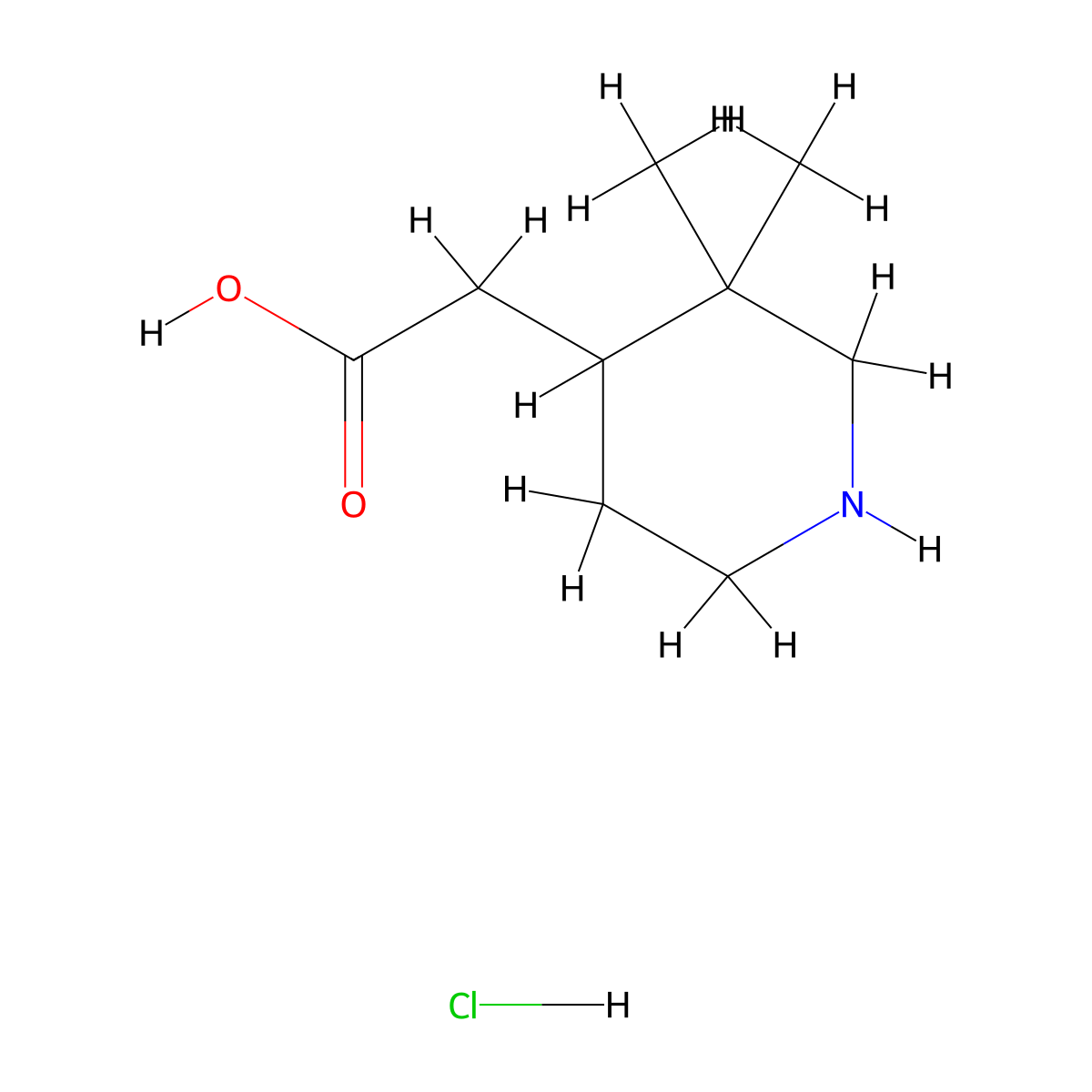 (3,3-Dimethyl-piperidin-4-yl)-acetic acid hydrochloride molecular structure, CAS 2270905-30-9