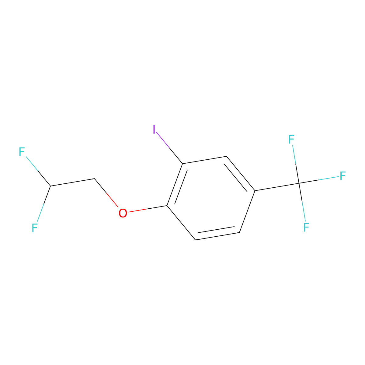 1-(2,2-Difluoroethoxy)-2-iodo-4-(trifluoromethyl)benzene molecular structure, CAS 2270905-80-9