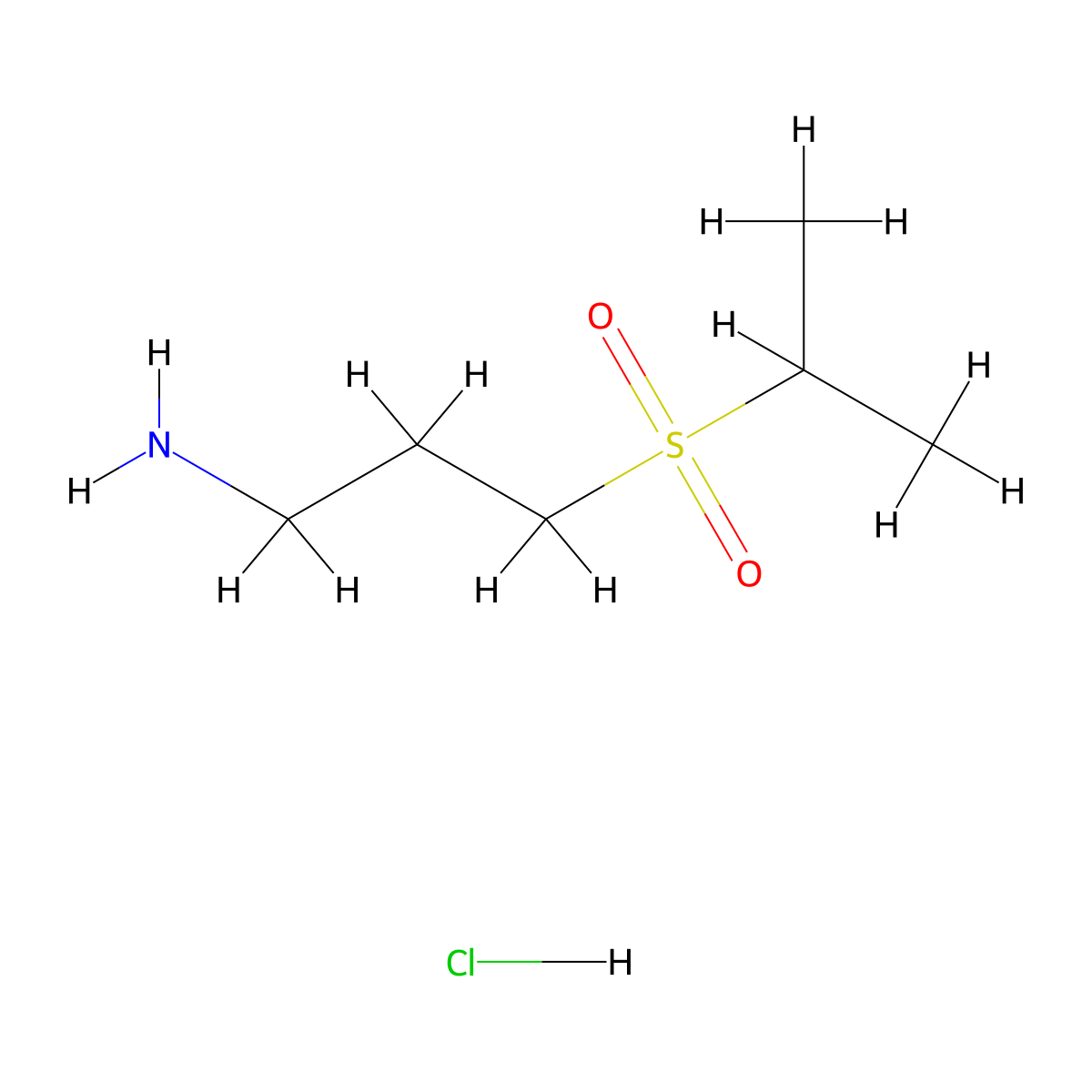 3-(Propane-2-sulfonyl)-propylamine hydrochloride molecular structure, CAS 2270906-40-4